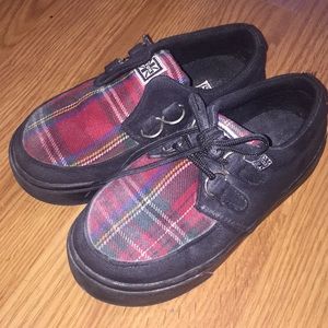 TUK plaid kids shoes US 12/ UK 11